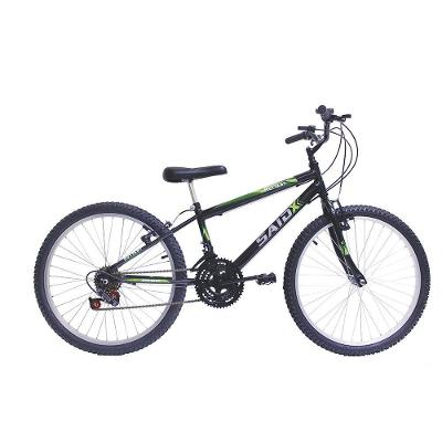Bicicleta Aro 24 Masculina Infantil 18 Marchas Said-x Preto