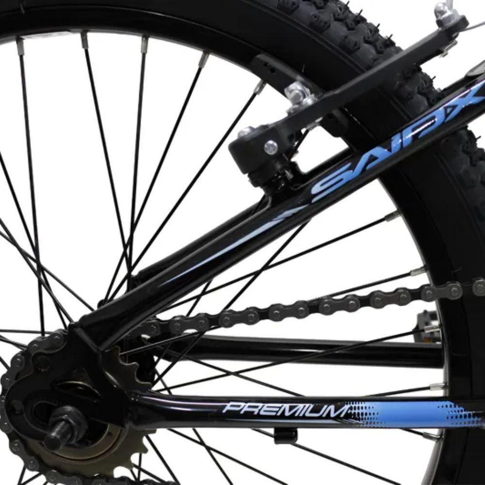 Bicicleta Aro 20 Bike Infantil Saidx Premium Feminina E Masculina Preto Azul - 2