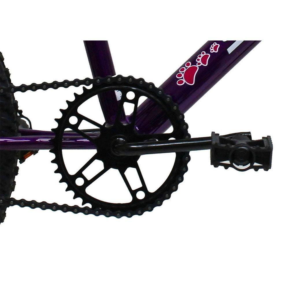 Bicicleta Aro 20 Bike Infantil Meninas Feminina Com Cesta Saidx Violeta - 3