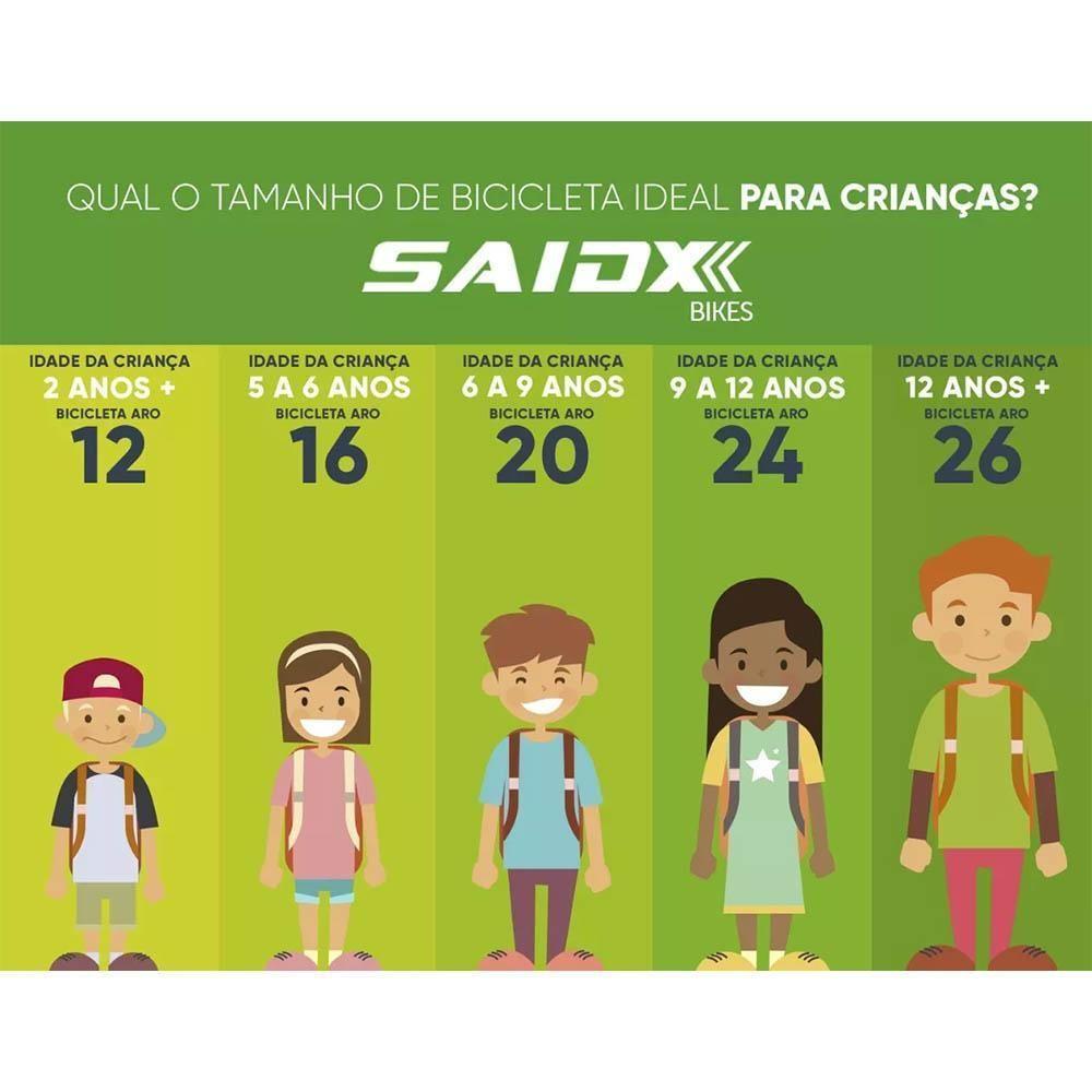 Bicicleta Aro 20 Bike Infantil Meninas Feminina Com Cesta Saidx Branca - 6