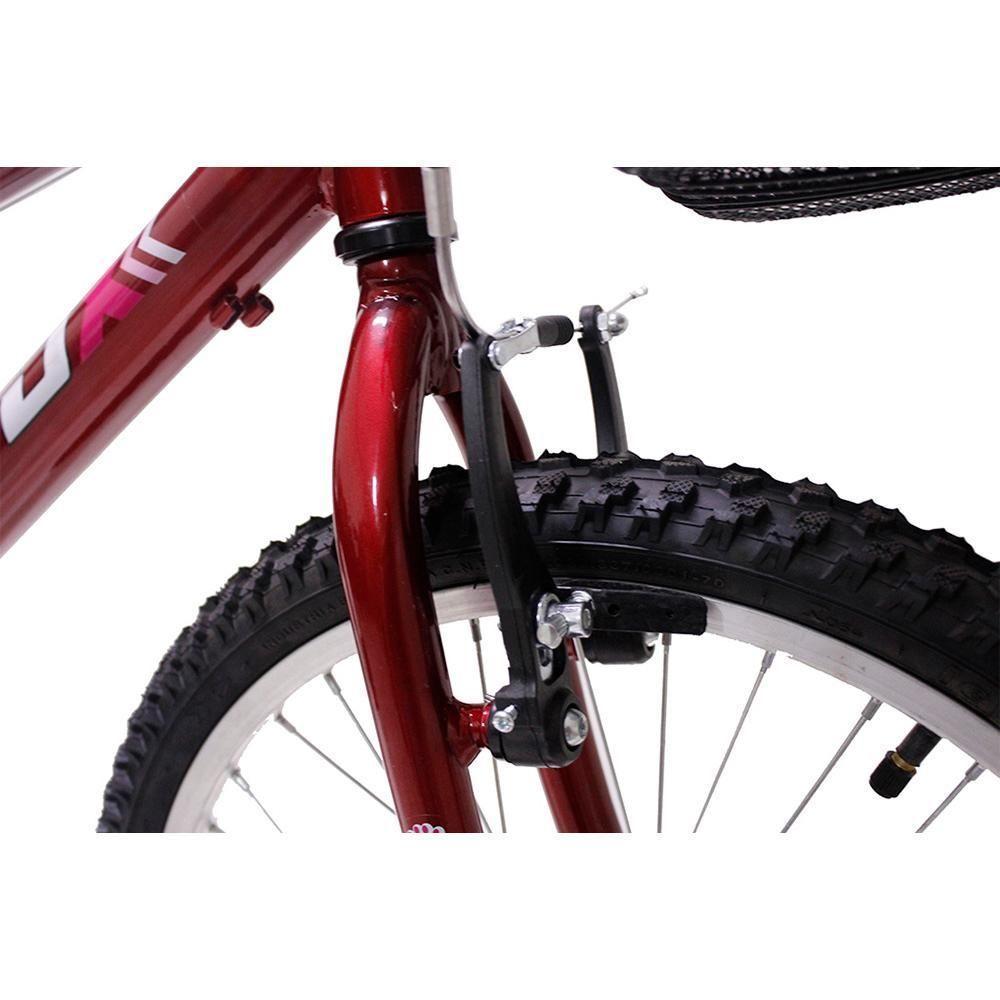 Bicicleta Aro 20 Bike Infantil Meninas Feminina Com Cesta Saidx Vermelho - 4
