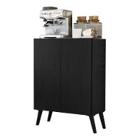 Aparador Cantinho Do Café Pés Retrô E 2 Portas Multimóveis Preto - 1