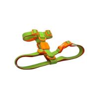 Peitoral H Ajustável Para Cães à Prova D'água Acqua Wave Verde Com Detalhes Laranja - 2