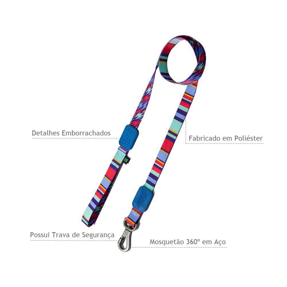 Peitoral Ajustável E Guia Para Cães - Azul Marinho - Grande - Conforto E Segurança - 2