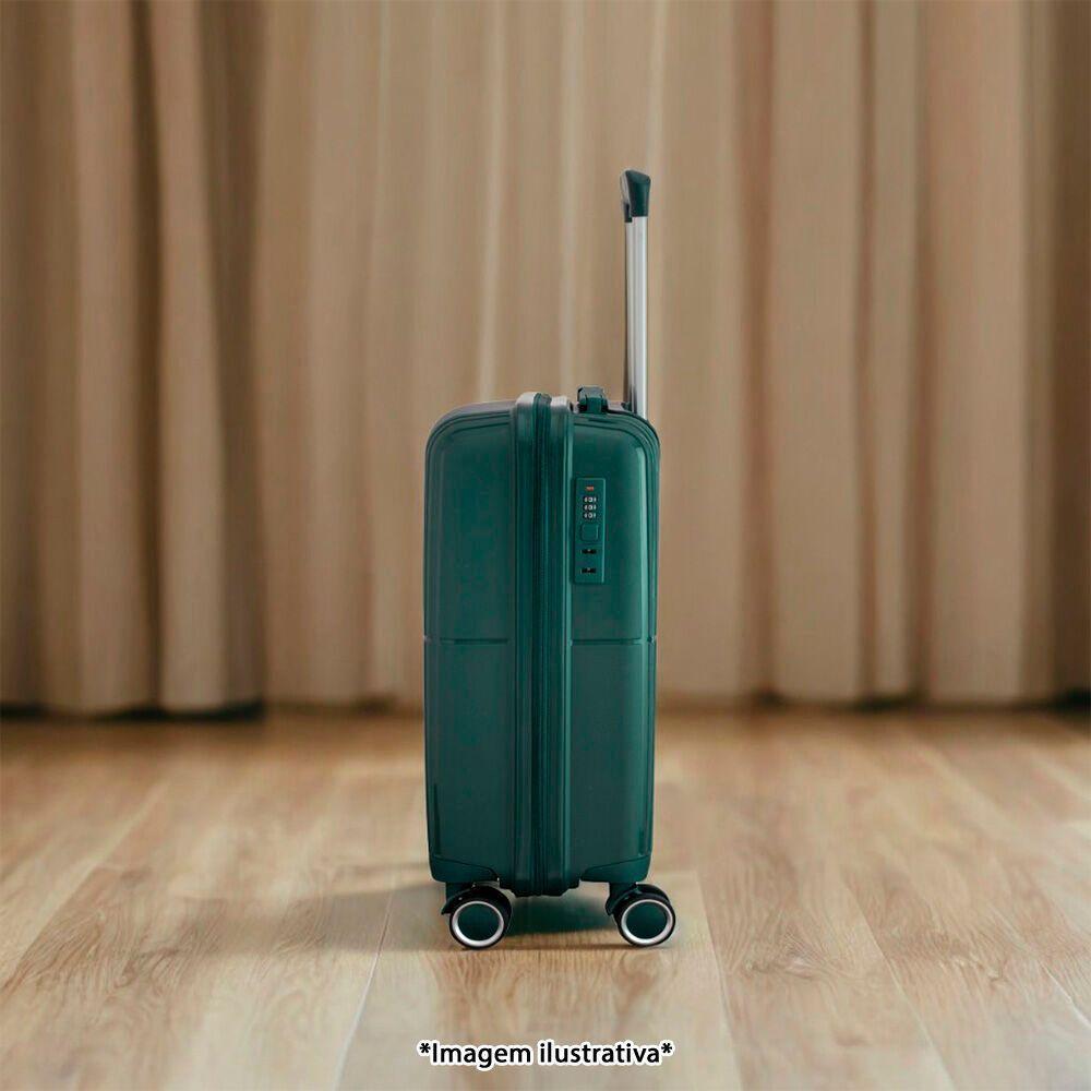 Mala Executiva De Bordo Compacta 34l Com Cadeado Secreto - Viagem Preta - 4