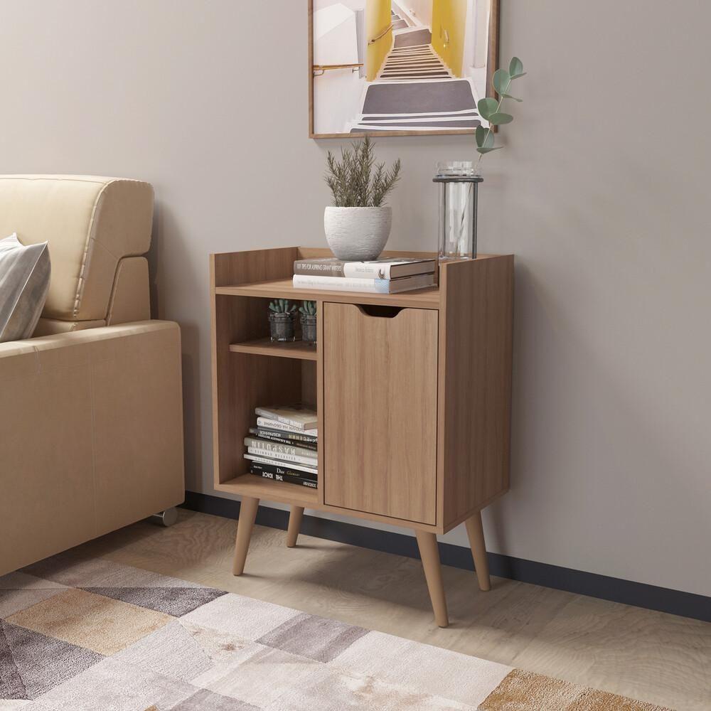 Aparador Retrô 60cm Com 1 Porta Multimóveis Cr50063 Amêndoa Amêndoa - 3