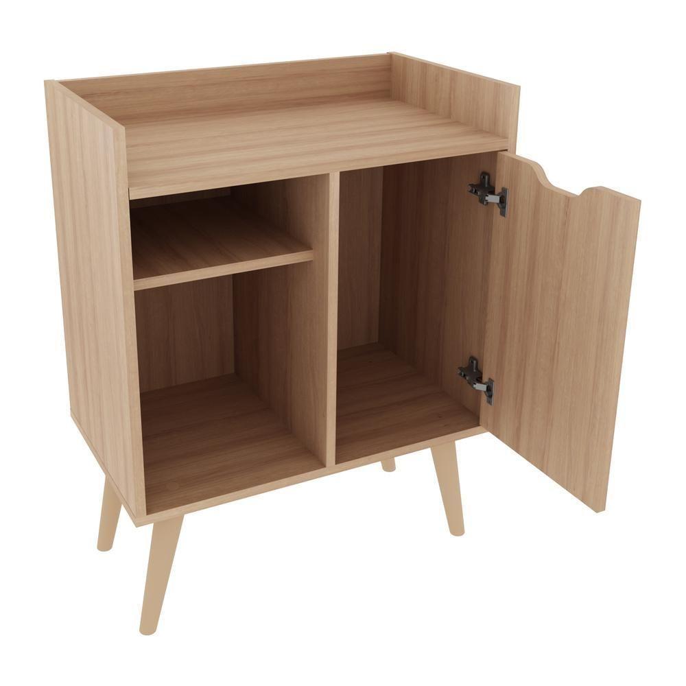 Aparador Retrô 60cm Com 1 Porta Multimóveis Cr50063 Amêndoa Amêndoa - 4