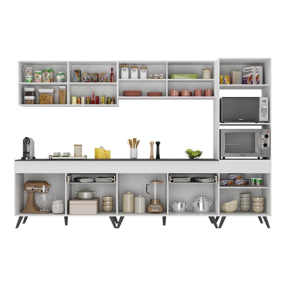 Armário De Cozinha Completa 5 Peças Mp3689.891 Veneza Multimóveis Branco - 3