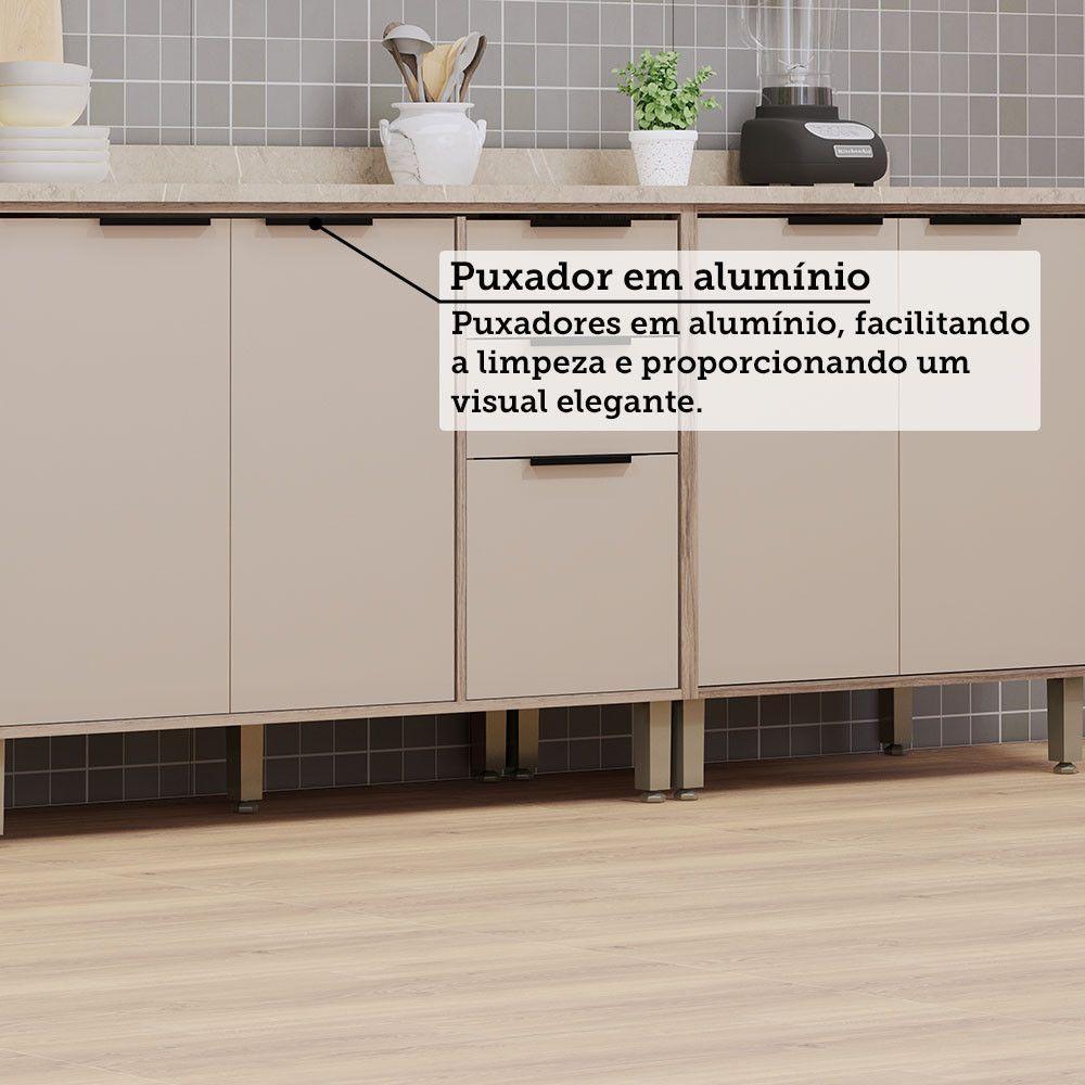 Cozinha Modulada Compacta 5 Peças Com Tampo Aspen Luciane Mó Vanilla/beige - 4