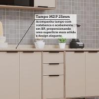 Cozinha Modulada Compacta 5 Peças Com Tampo Aspen Luciane Mó Vanilla/beige - 5
