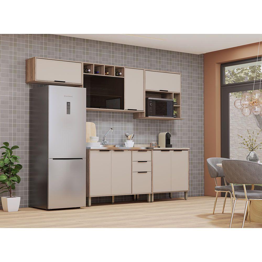 Cozinha Modulada Compacta 5 Peças Sem Tampo Aspen Luciane Mó Vanilla/beige - 1