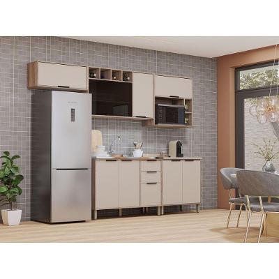 Cozinha Modulada Compacta 5 Peças Sem Tampo Aspen Luciane Mó Vanilla/beige