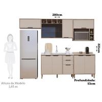 Cozinha Modulada Compacta 5 Peças Sem Tampo Aspen Luciane Mó Vanilla/beige - 2