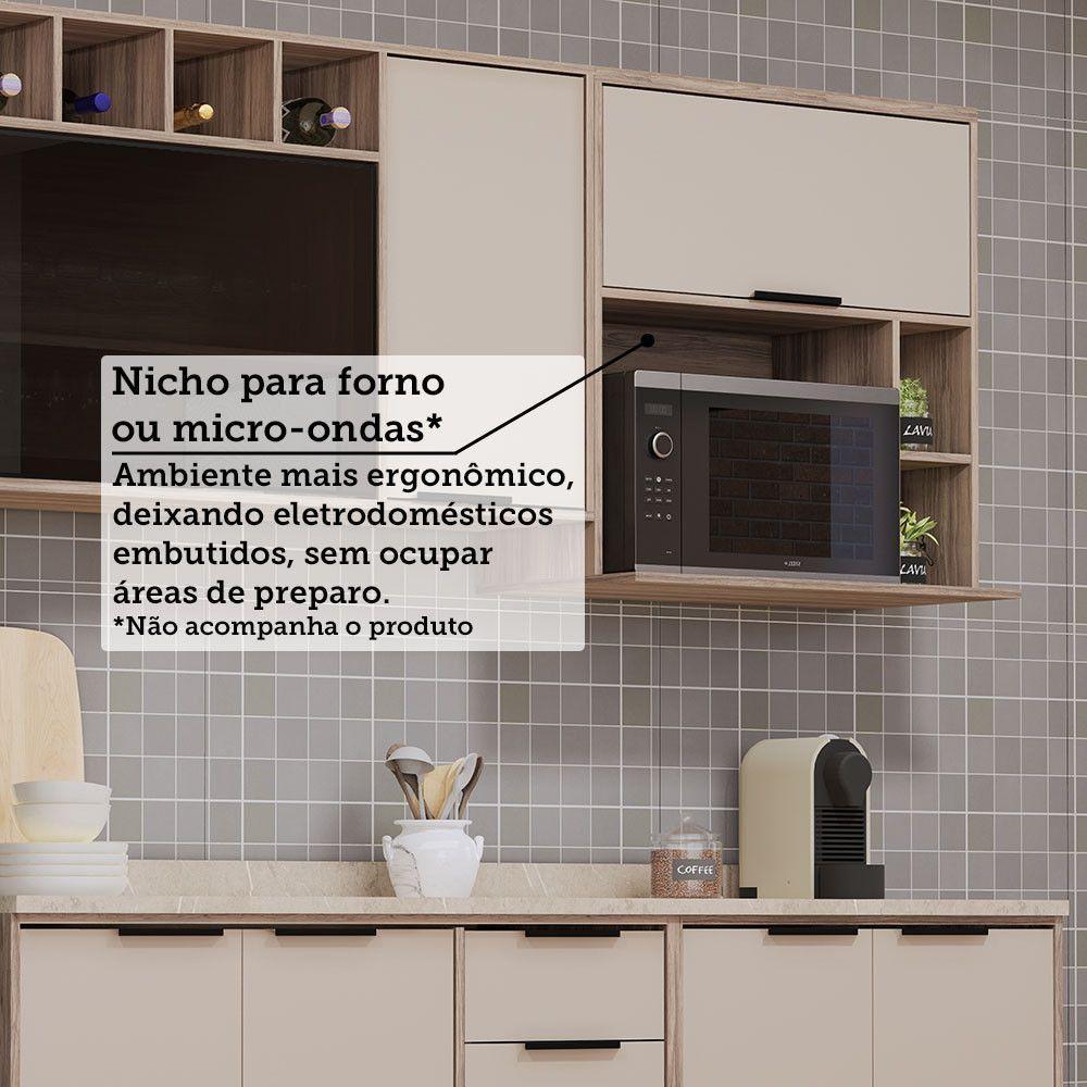 Cozinha Modulada Compacta 5 Peças Com Tampo Aspen Luciane Mó Vanilla/beige - 2