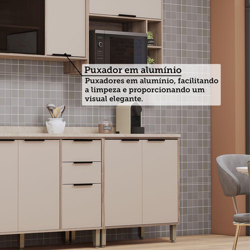 Cozinha Modulada Compacta 5 Peças Com Tampo Aspen Luciane Mó Vanilla/beige - 4