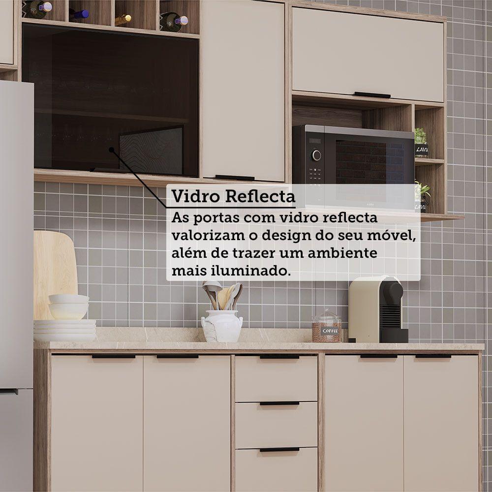 Cozinha Modulada Compacta 5 Peças Com Tampo Aspen Luciane Mó Vanilla/beige - 6