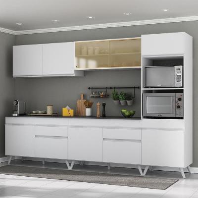 Armário de Cozinha Completa Mp3689 10 Portas 2 Gavetas MDP 302 cm Branco