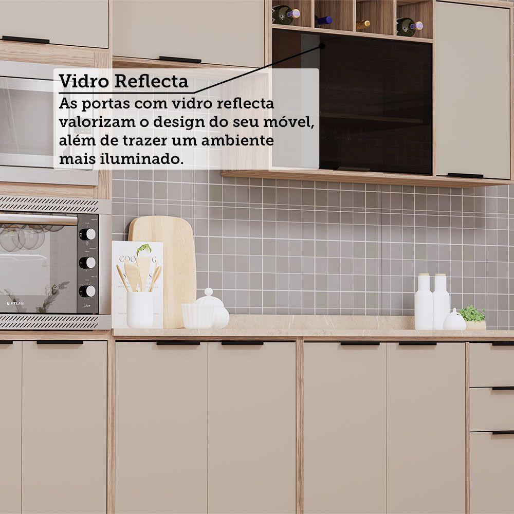 Cozinha Modulada Compacta 5 Peças Com Espaço Para Forno E Mi Vanilla/beige - 7