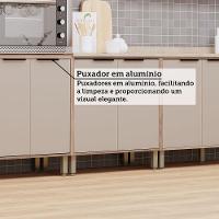 Cozinha Modulada Compacta 5 Peças Com Espaço Para Forno E Mi Vanilla/beige - 5