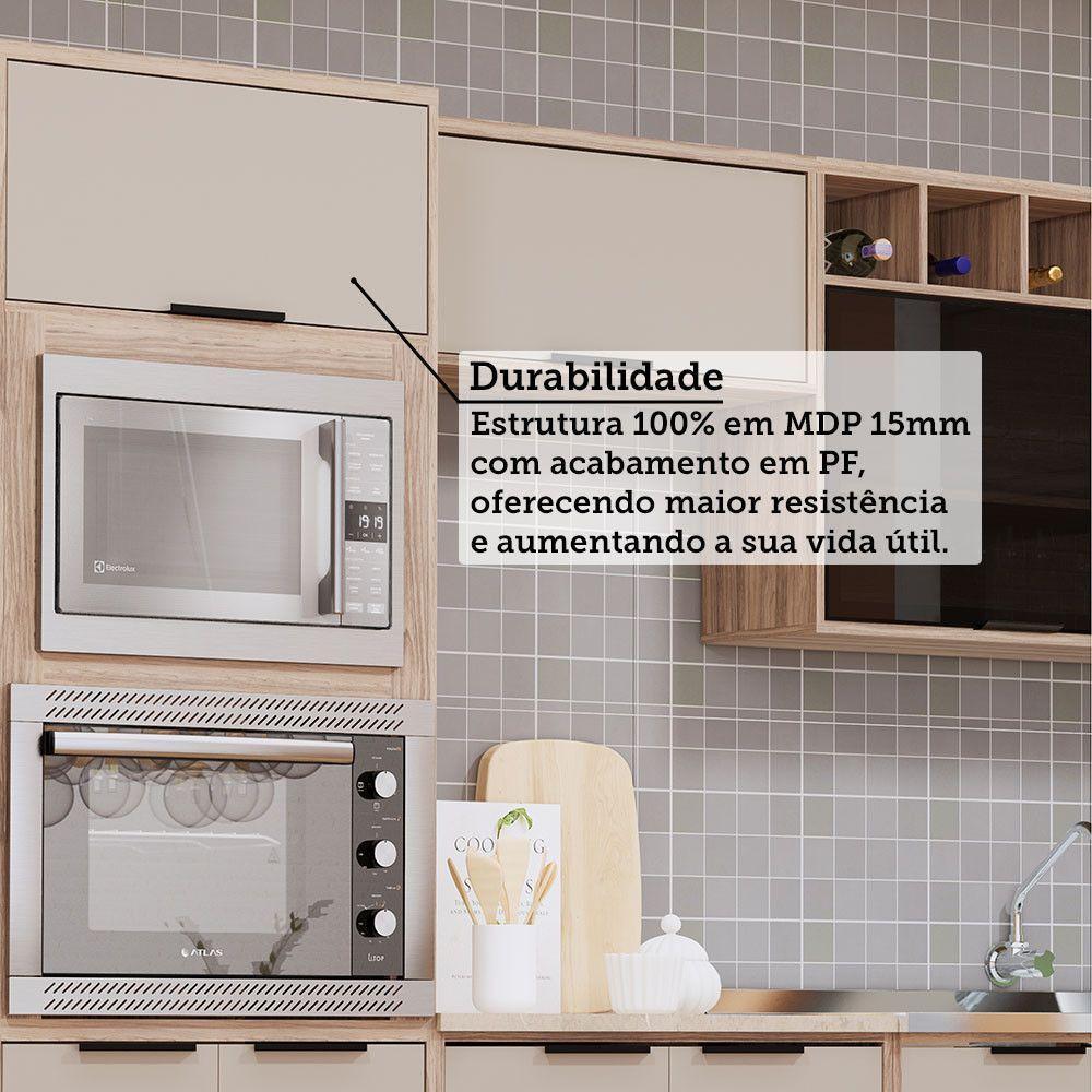 Cozinha Modulada Compacta 5 Peças Com Espaço Para Forno E Mi Vanilla/beige - 3