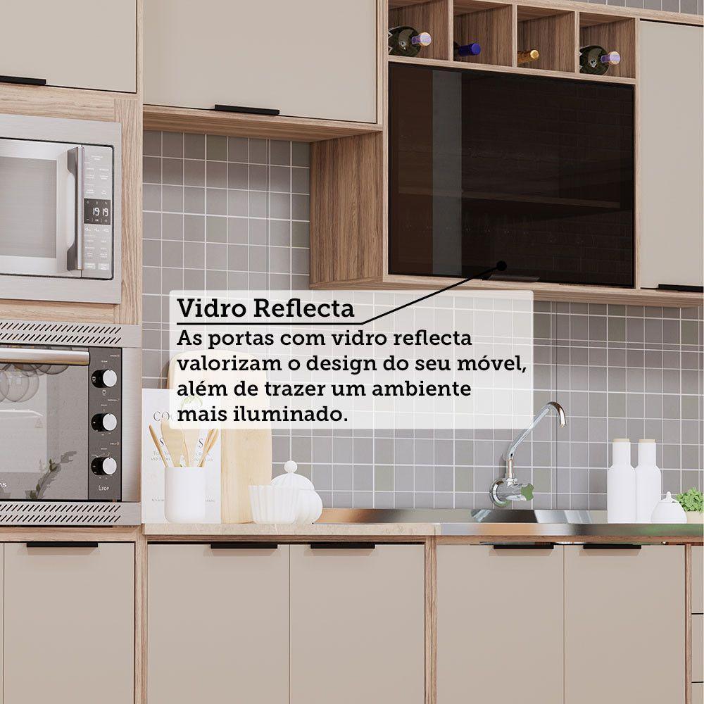 Cozinha Modulada Compacta 5 Peças Com Espaço Para Forno E Mi Vanilla/beige - 6
