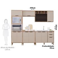 Cozinha Modulada Compacta 5 Peças Com Espaço Para Forno E Mi Vanilla/beige - 2