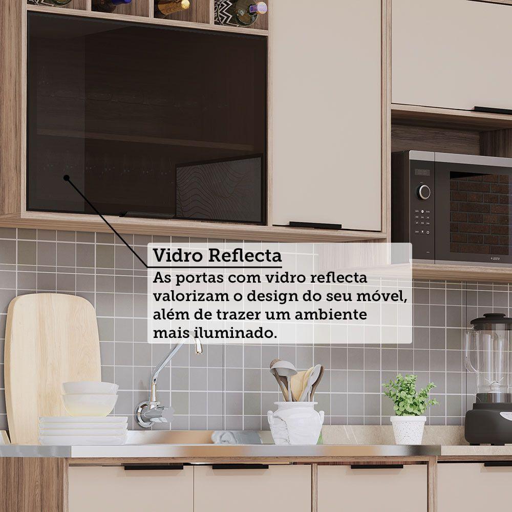 Cozinha Modulada Compacta 4 Peças Sem Tampo Aspen Luciane Mó Vanilla/beige - 3