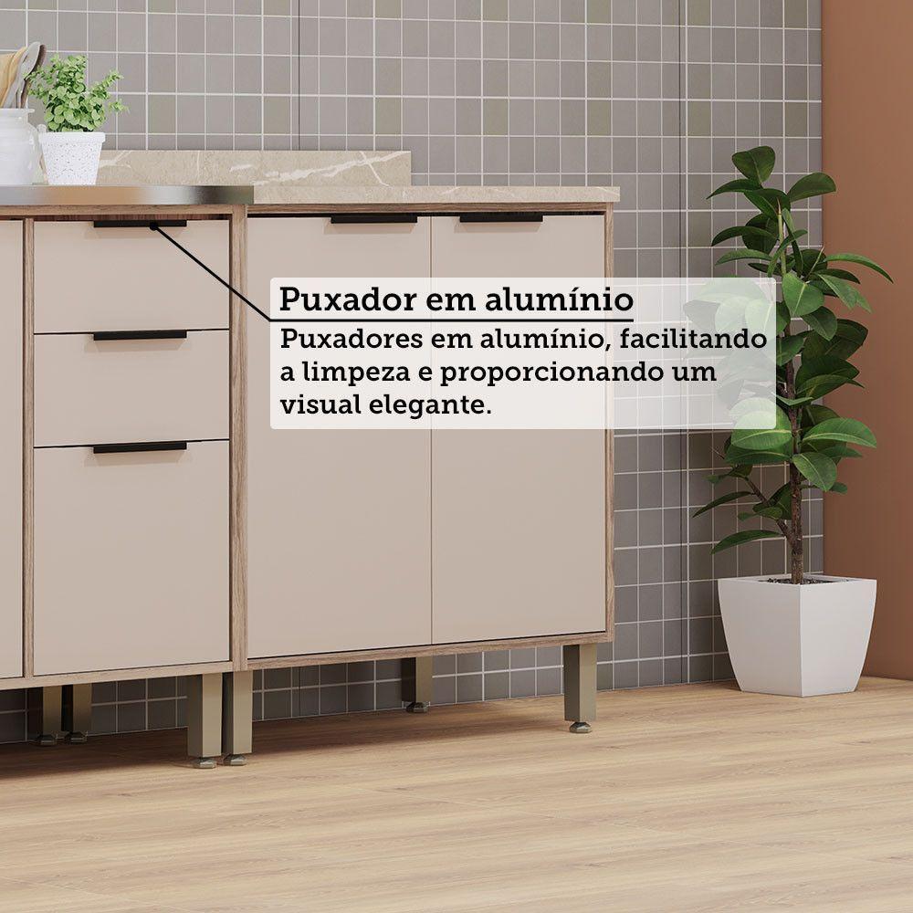 Cozinha Modulada Compacta 4 Peças Sem Tampo Aspen Luciane Mó Vanilla/beige - 5
