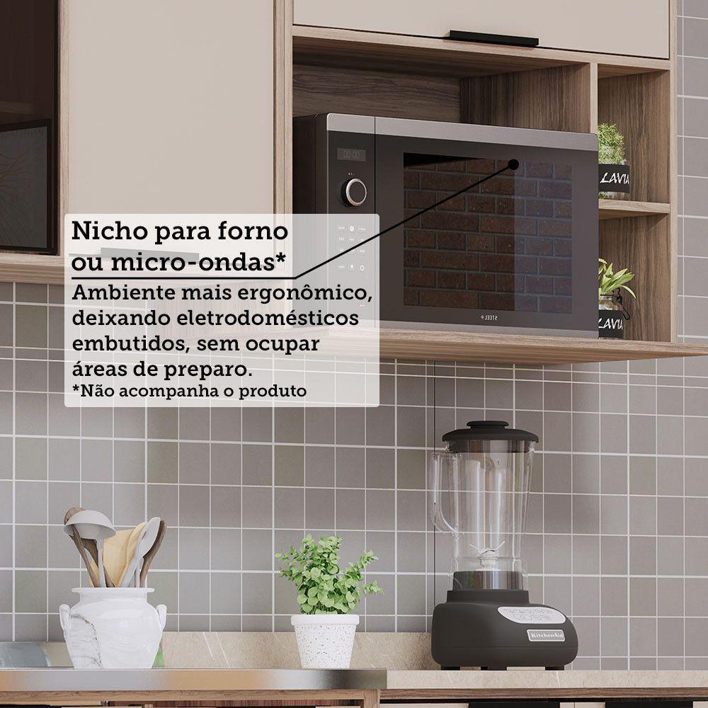 Cozinha Modulada Compacta 4 Peças Sem Tampo Aspen Luciane Mó Vanilla/beige - 6