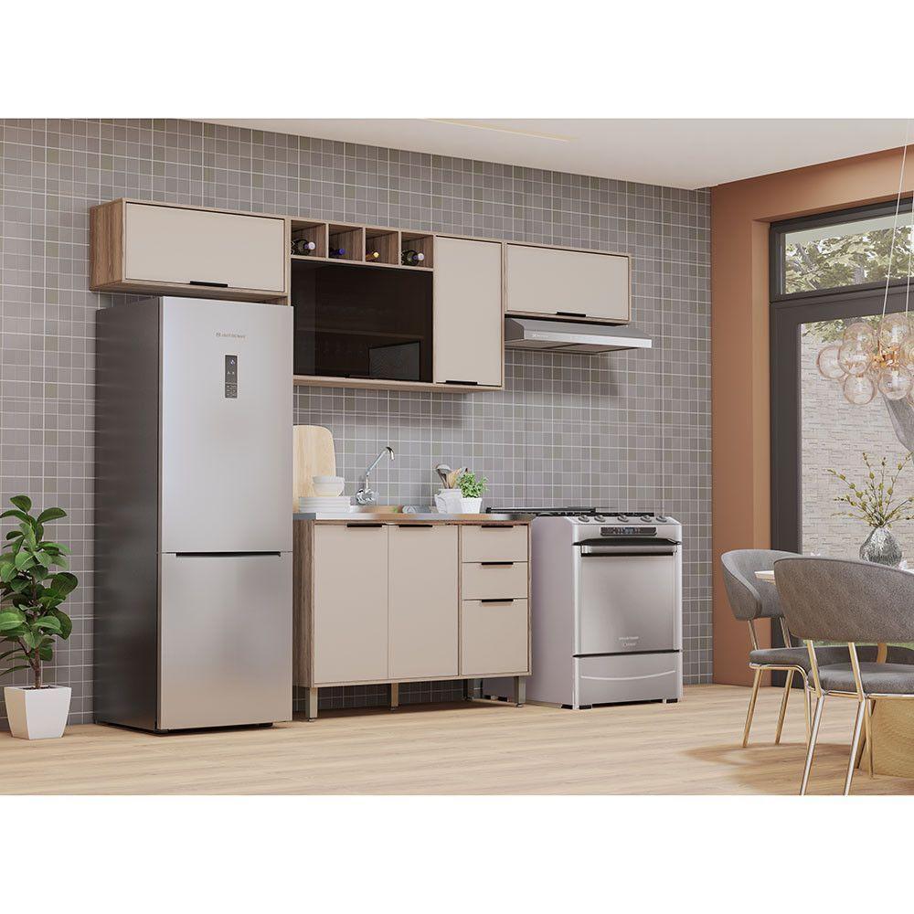 Cozinha Modulada Compacta 4 Peças Sem Tampo Aspen Luciane Mó Vanilla/beige - 1