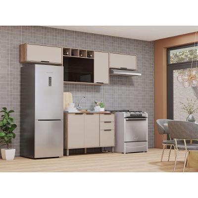 Cozinha Modulada Compacta 4 Peças Sem Tampo Aspen Luciane Mó Vanilla/beige