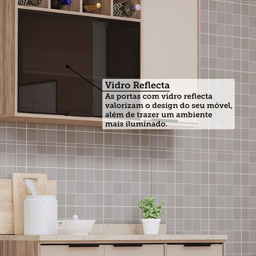 Cozinha Modulada Compacta 2 Peças Com Tampo Aspen Luciane Mó Vanilla/beige - 7