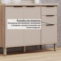 Cozinha Modulada Compacta 2 Peças Com Tampo Aspen Luciane Mó Vanilla/beige - 5