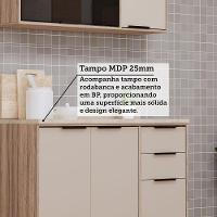 Cozinha Modulada Compacta 2 Peças Com Tampo Aspen Luciane Mó Vanilla/beige - 6