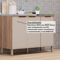 Cozinha Modulada Compacta 2 Peças Sem Tampo Aspen Luciane Mó Vanilla/beige - 3