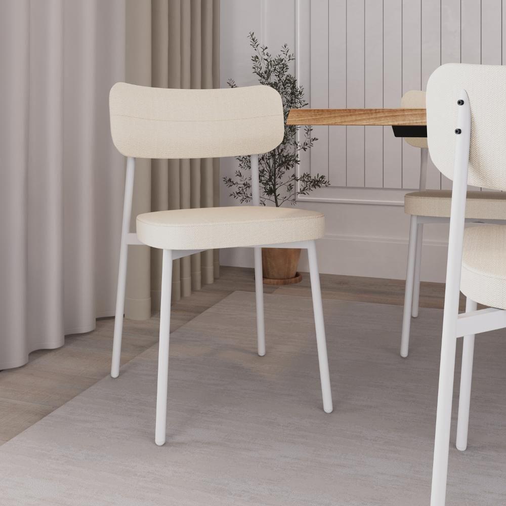 Cadeira Alloa Fixa Com 4 Pés 50 X 44,7 X 83,8 Cm Com 1 Un. Corriente Palha - 2