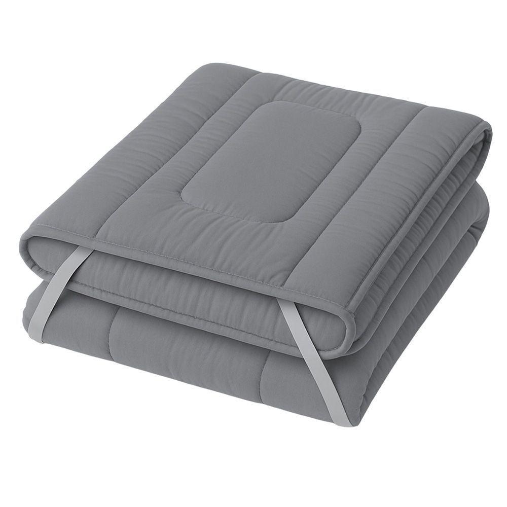 Protetor Colchão Pillow Top Casal King Micropercal 400 Fios 100% Poliéster Extra Macio - Cinza - 3