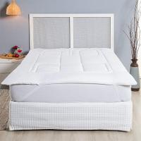 Protetor Colchão Pillow Top Casal King Micropercal 400 Fios 100% Poliéster Extra Macio - Branco - 2