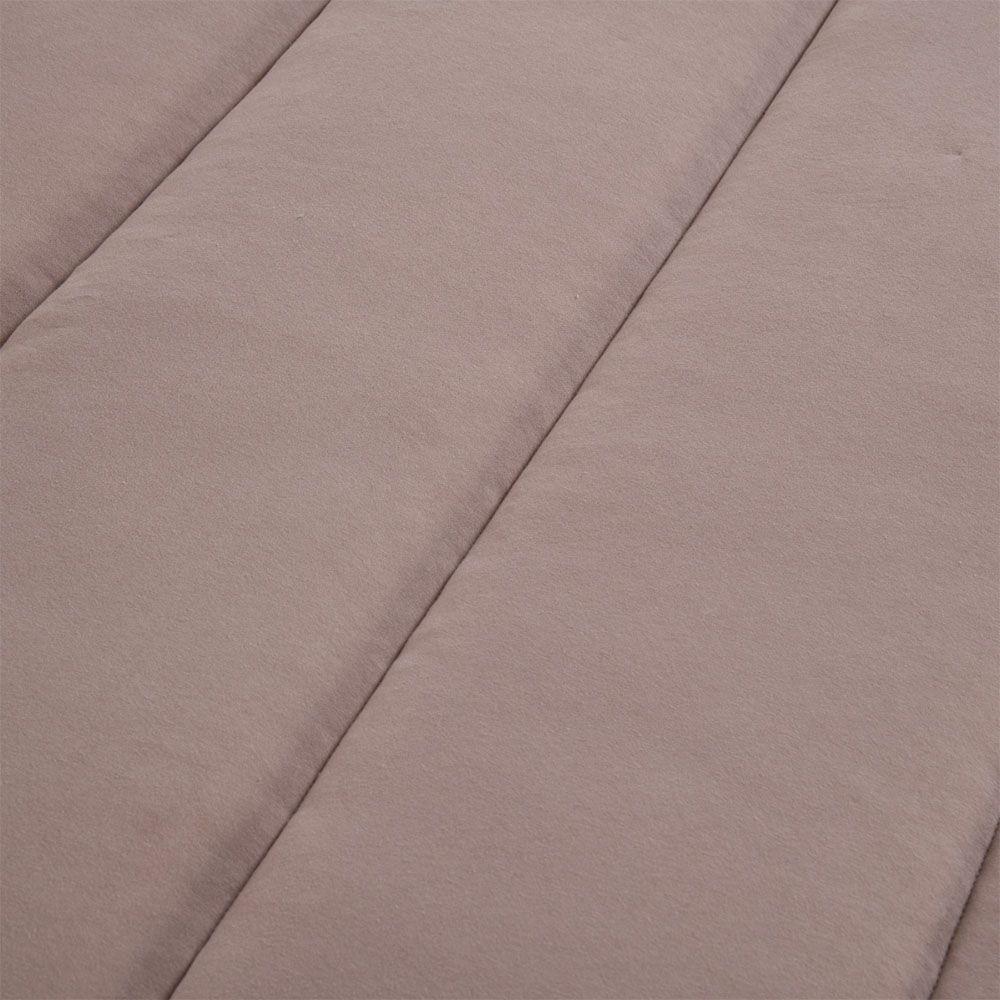 Protetor Colchão Pillow Top Casal Padrão Malha 100% Algodão Toque Aveludado - Bege - 4