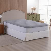 Pillow Top Queen Casa Scarpa Cotton Malha Algodão Super Macio - Cinza - 5