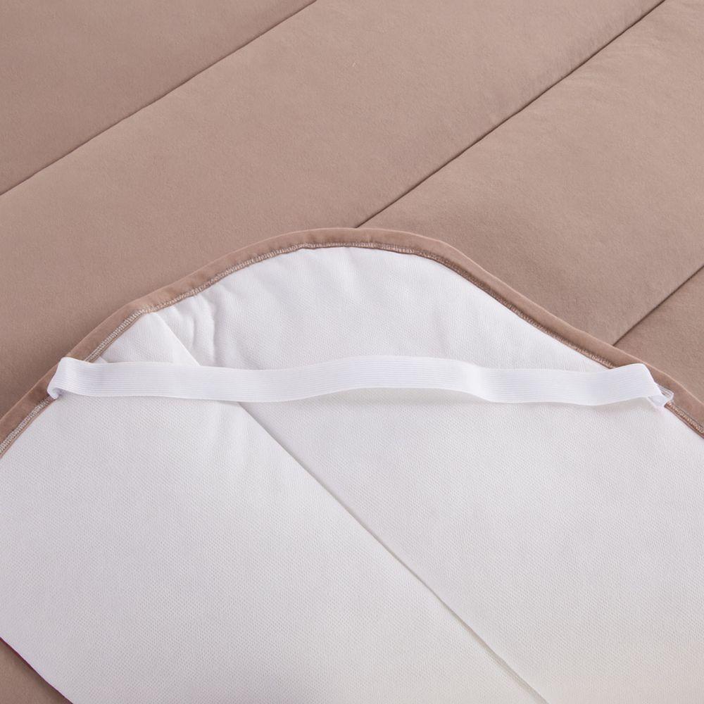 Pillow Top Queen Casa Scarpa Cotton Malha Algodão Super Macio - Bege - 2