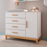 Cômoda Infantil Helen Com Fraldário Branco Carolina Baby - 1