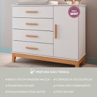 Cômoda Infantil Helen Com Fraldário Branco Carolina Baby - 10