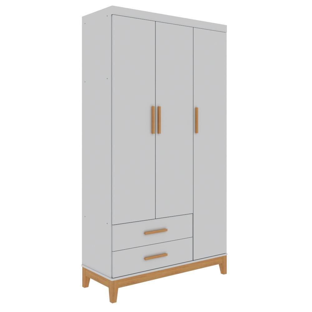 Guarda Roupa Infantil Helen 3 Portas Branco Carolina Baby - 2