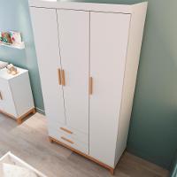 Guarda Roupa Infantil Helen 3 Portas Branco Carolina Baby