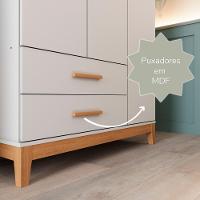 Guarda Roupa Infantil Helen 3 Portas Branco Carolina Baby - 7