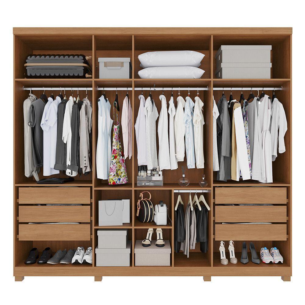 Guarda-roupa Casal 7 Portas Istambul Cinamomo Off White - 2