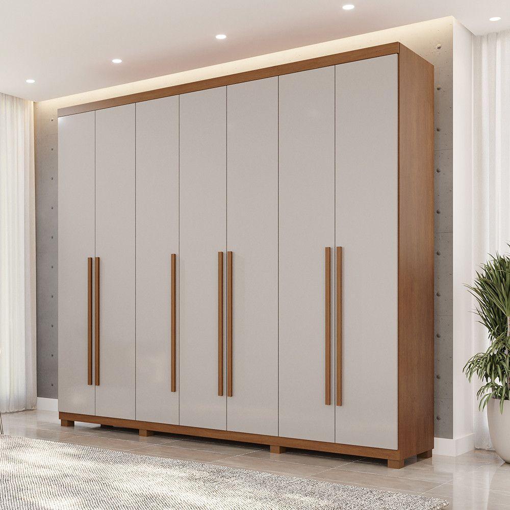 Guarda-roupa Casal 7 Portas Istambul Cinamomo Off White - 4