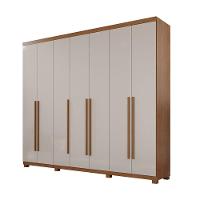 Guarda-roupa Casal 7 Portas Istambul Cinamomo Off White - 1