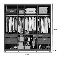 Guarda-roupa Casal 7 Portas Istambul Cinamomo Off White - 3